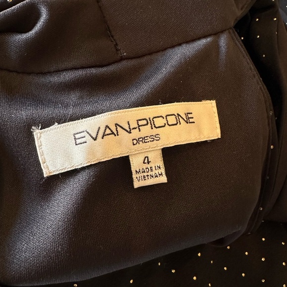 Evan Picone Black and Gold Halter Dress Size 4 - Picture 10 of 10